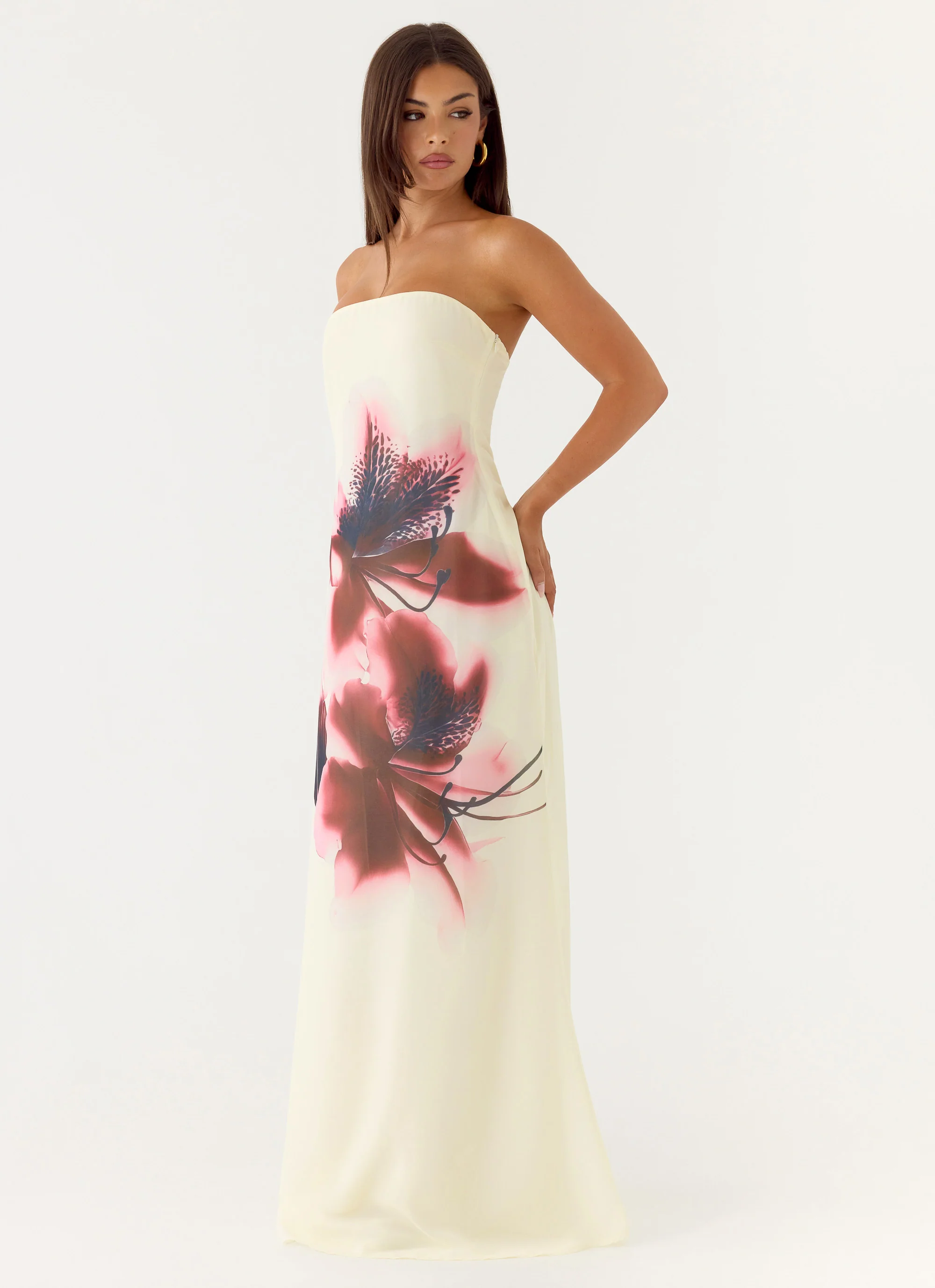 Lariettea Strapless Maxi Dress - Velvet Bloom