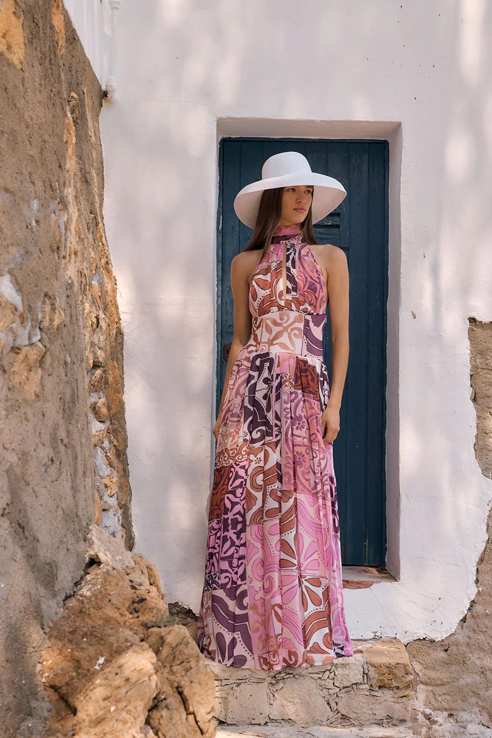 Margot Pleated Dress - Mosaica