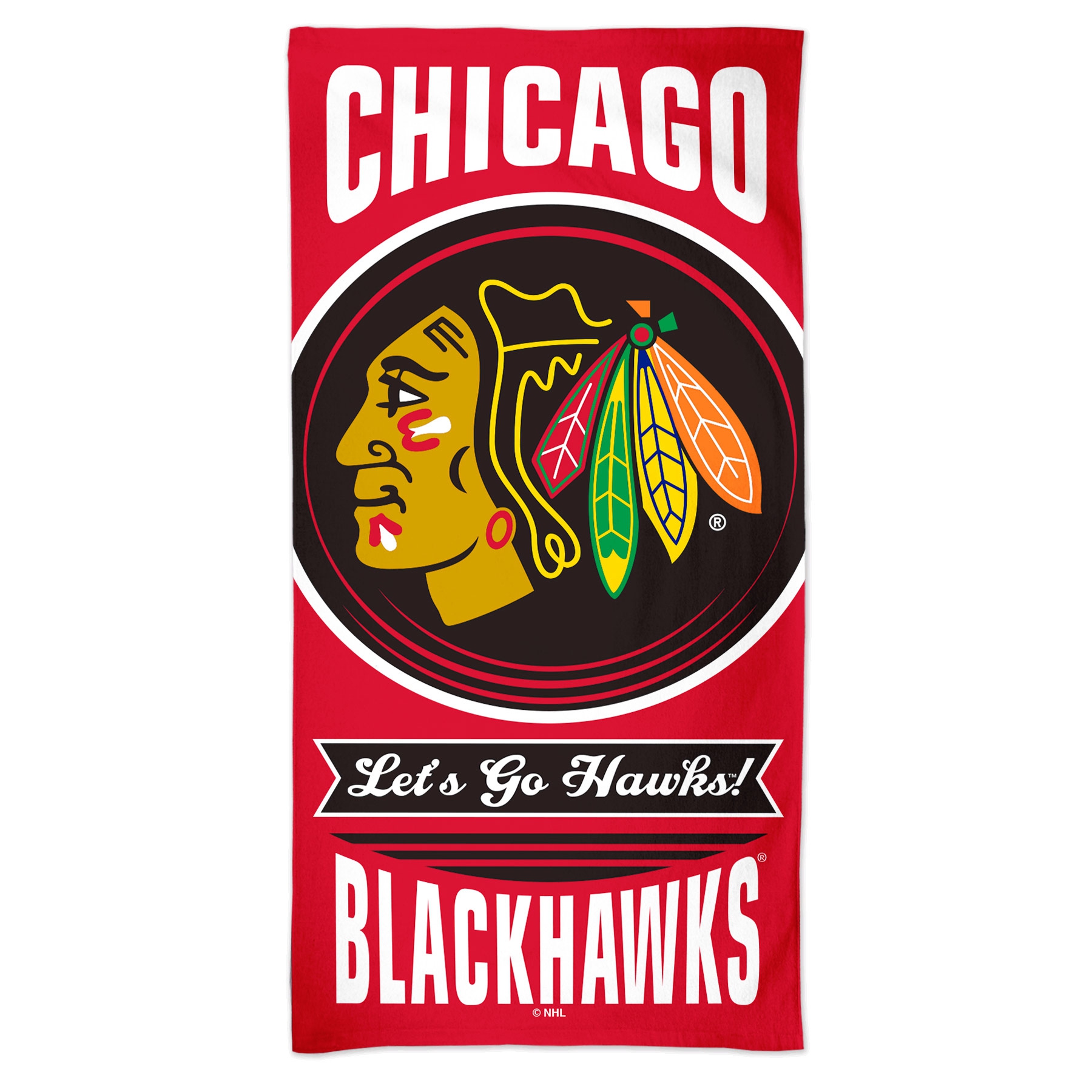 Chicago Blackhawks Slogan WinCraft NHL Beach Towel