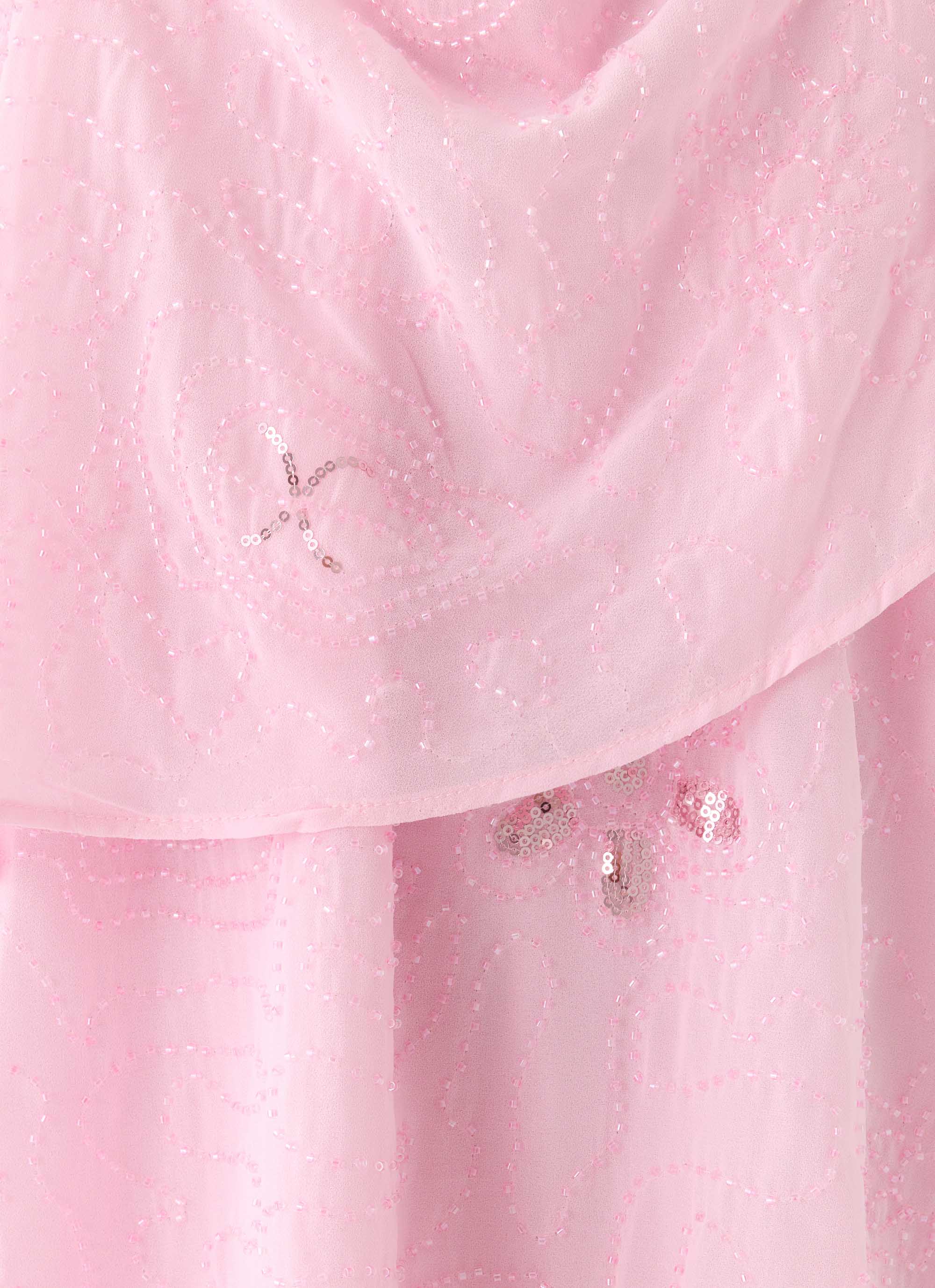 On The Go Beaded Mini Dress - Pink