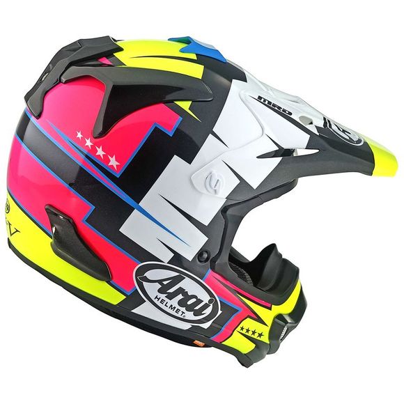 Cross helmet Arai MX -V Evo Battle 2025 - YellowRef: AI0653