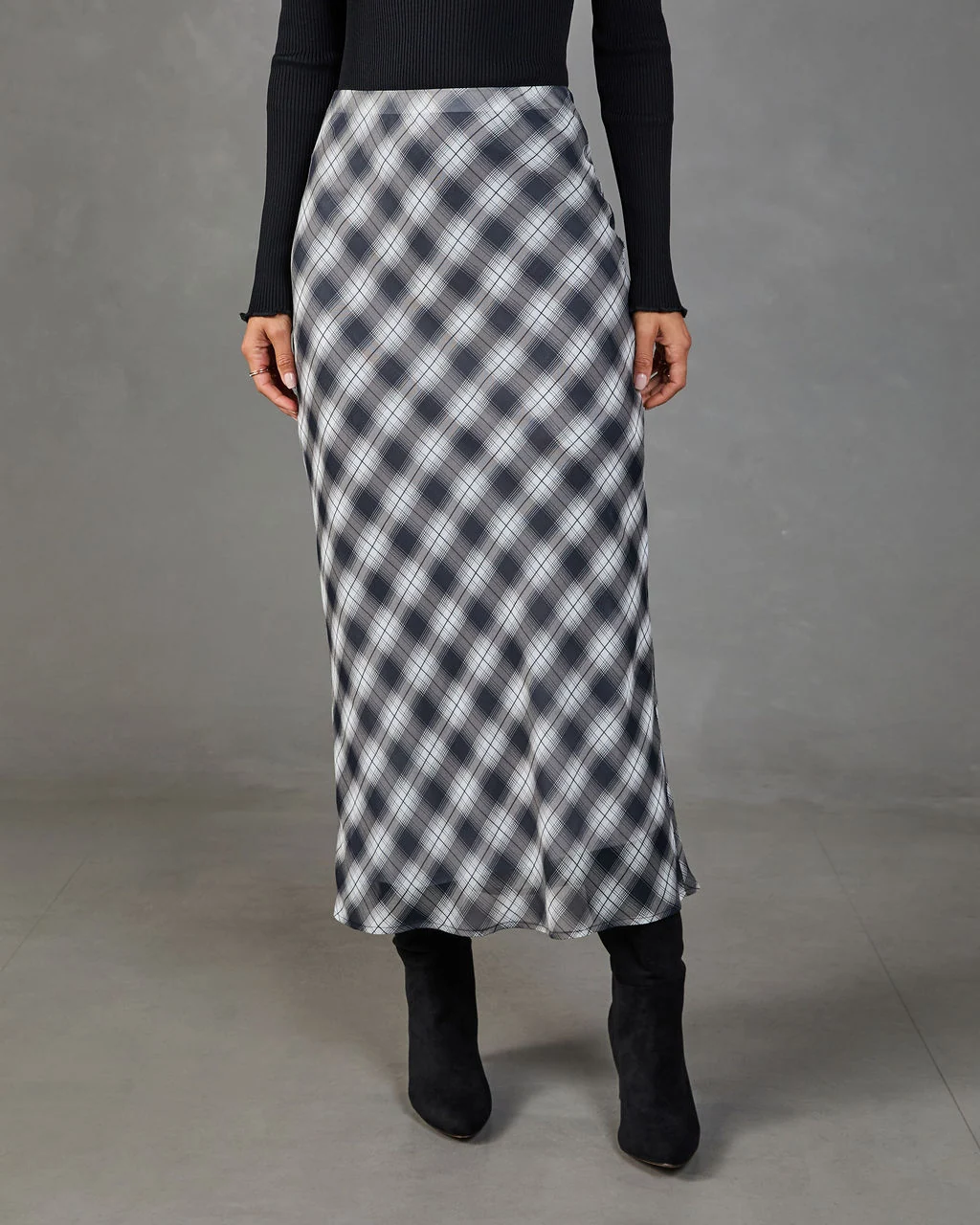 Keepsake Lane Plaid Midi Skirt
