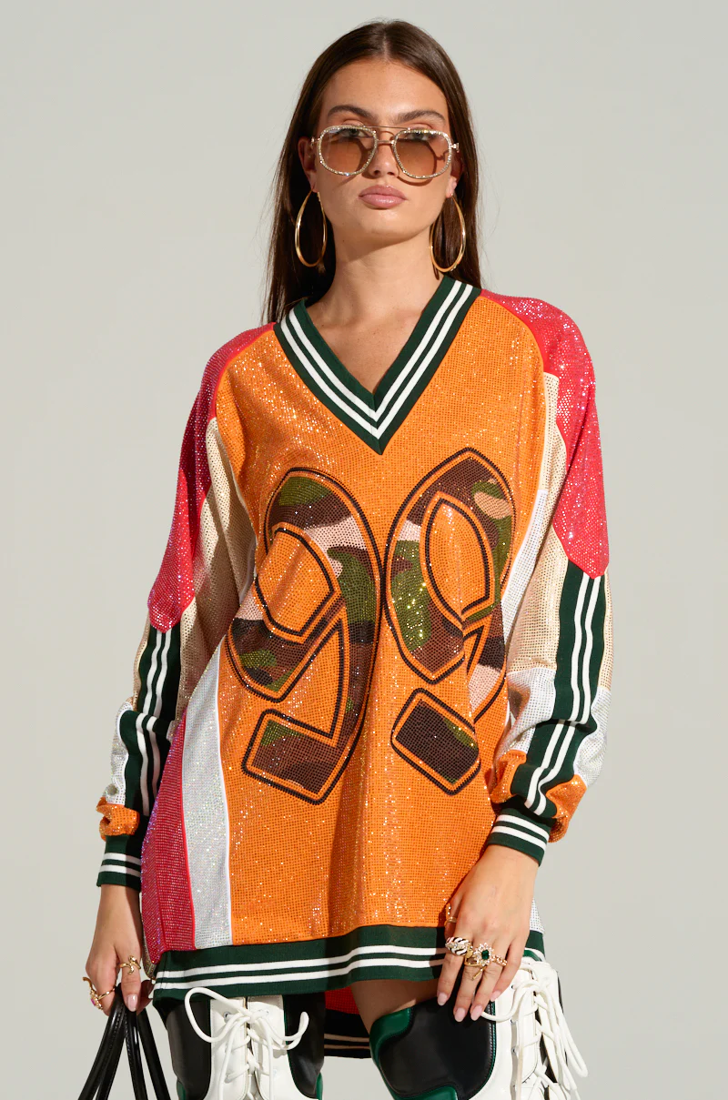 Ryan Colorblock Sequin Jersey Mini Dress
