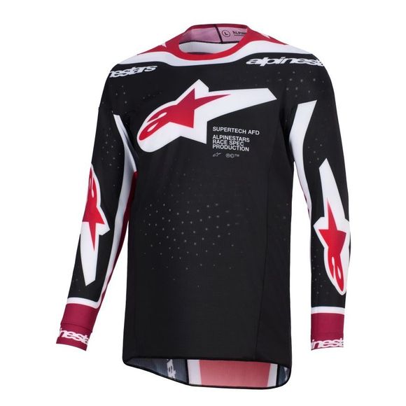 Maillot cross Alpinestars SUPERTECH - AFD V 2025 - Noir / RougeRef : AP4027