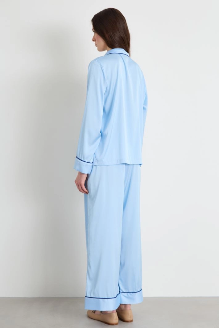 Satin pajamas - LIGHT BLUE