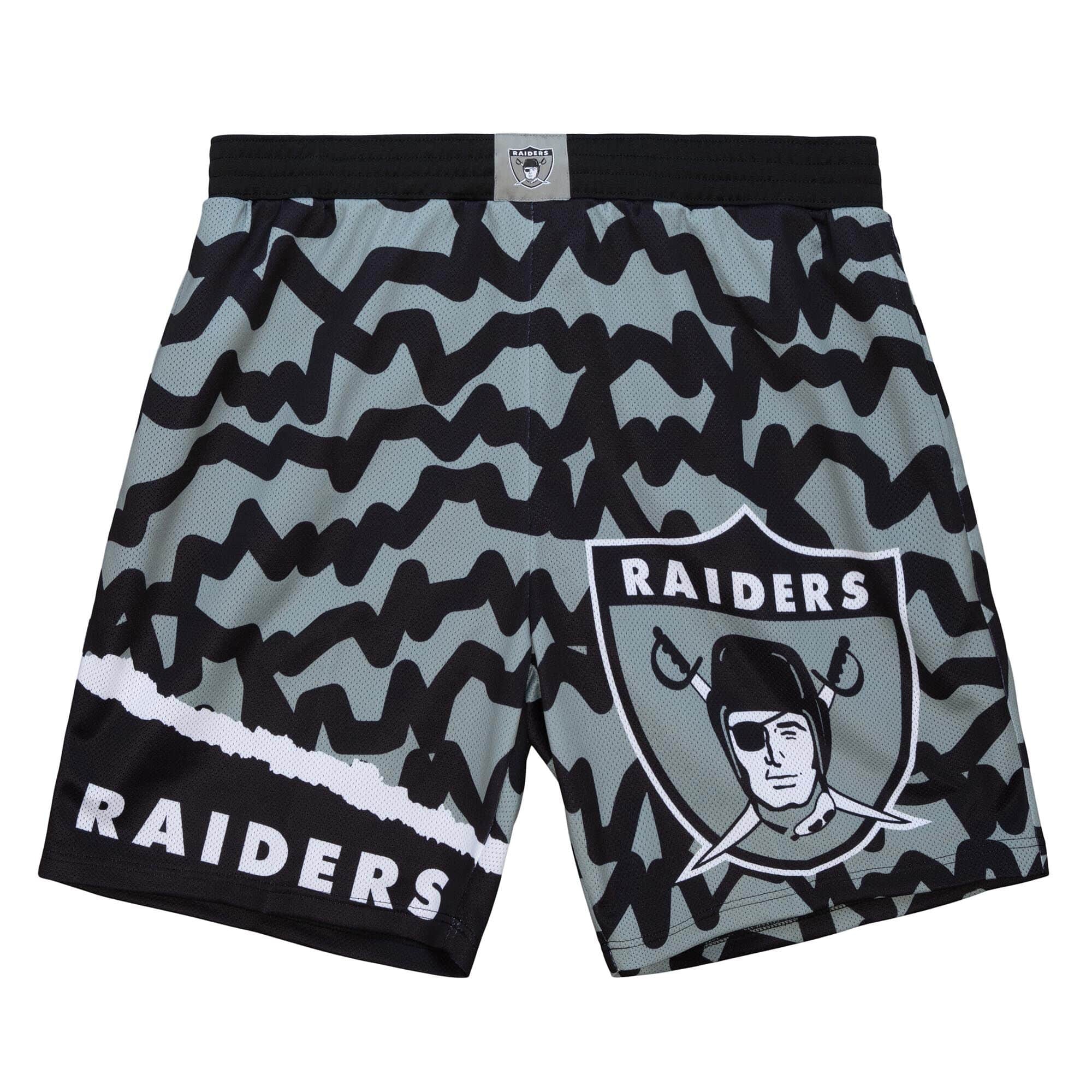 Oakland Raiders Mitchell & Ness Jumbotron 2.0 NFL Shorts