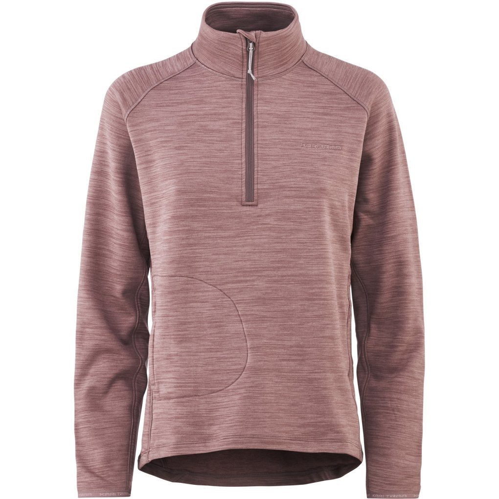 Kari Traa Berthe Midlayer Half Zip Longsleeve Shirt Women - taupe