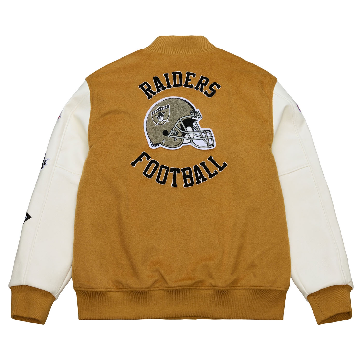 Oakland Raiders Dusted Varsity NFL Jacket Brown/Cream
