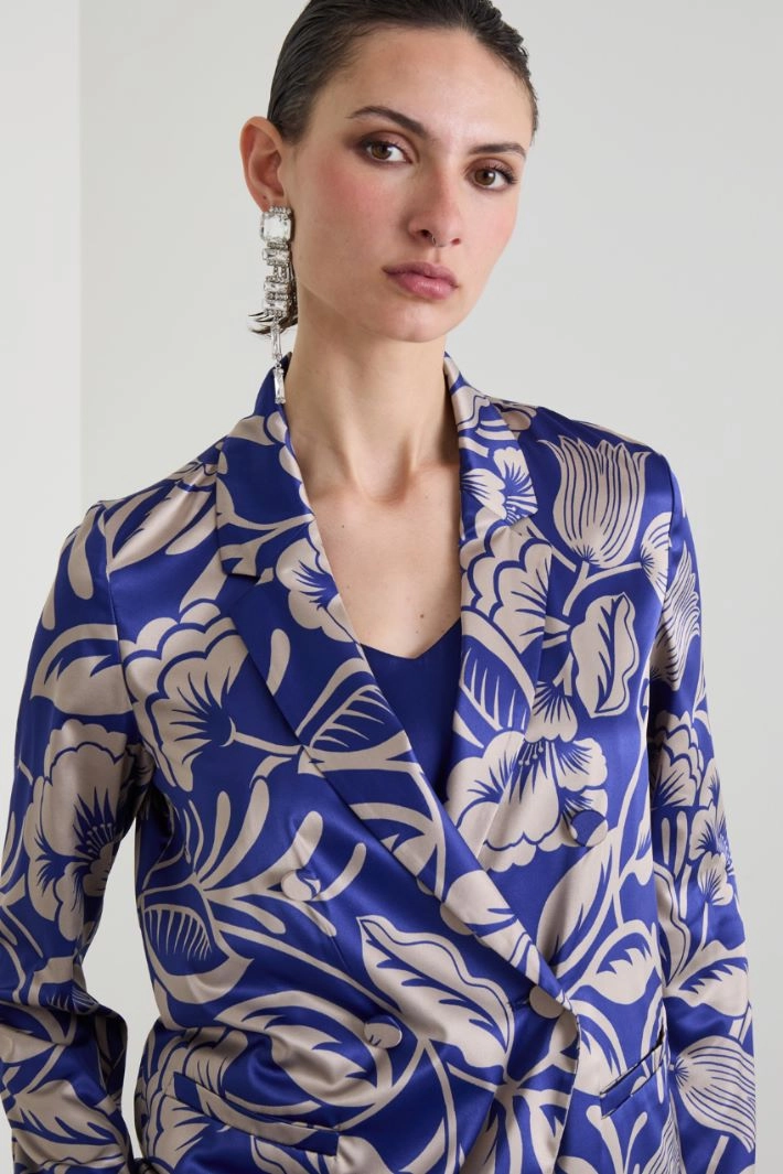 Blazer de satén deconstruido - BLUETTE