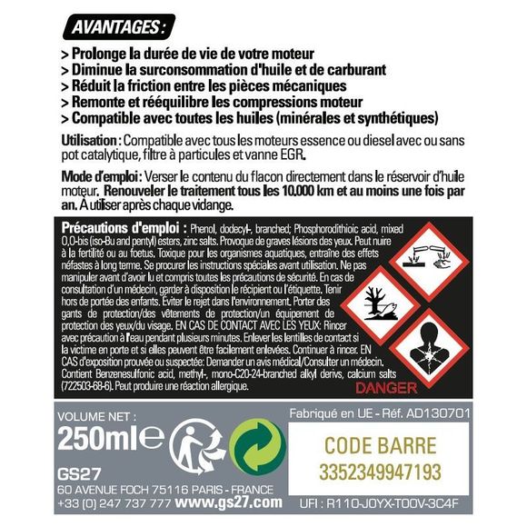 Huile moteur GS27 Ultra UniverselRef : GS0069 / AD130701
