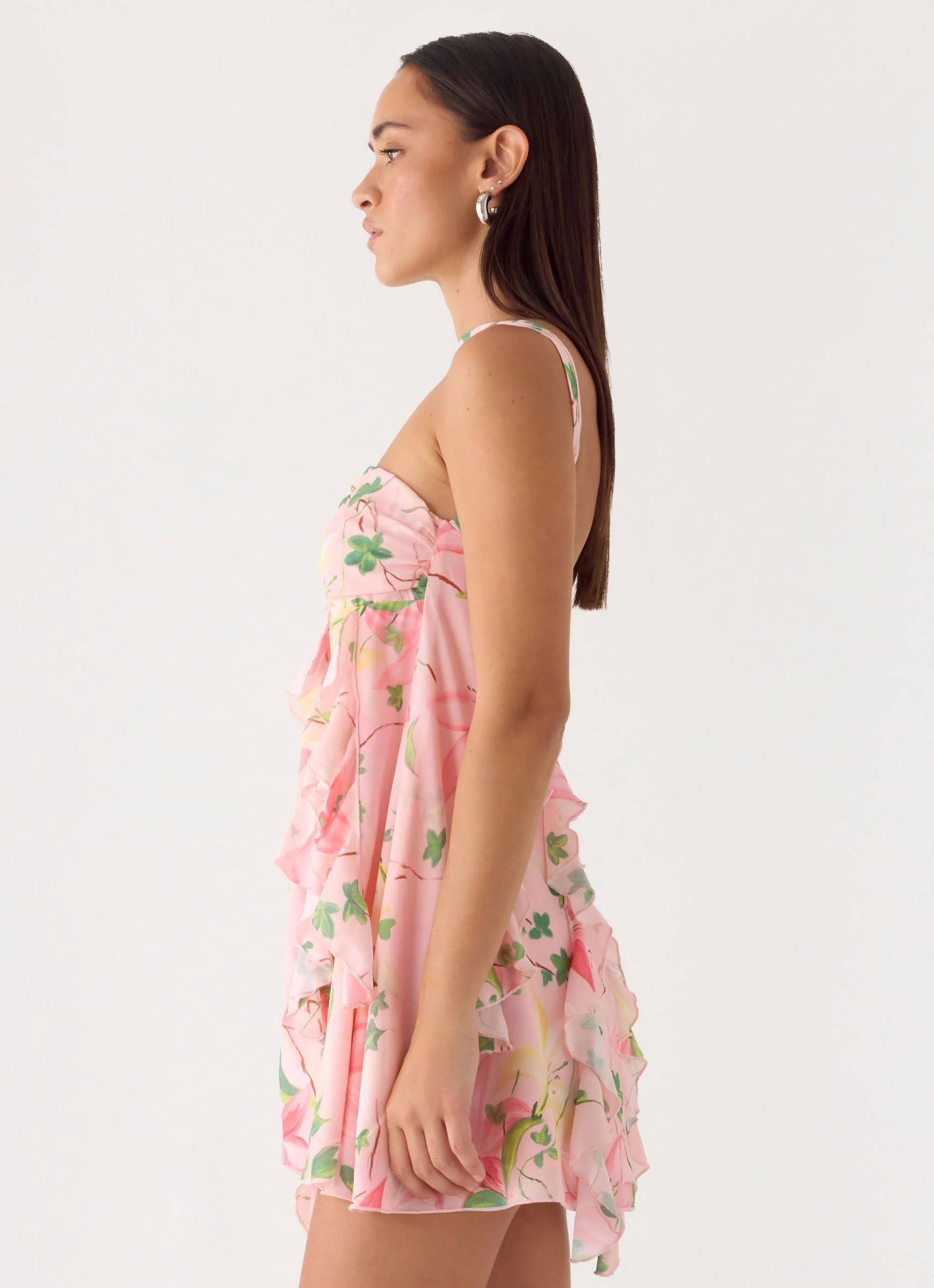When You Look Mini Dress - Blooming Spring