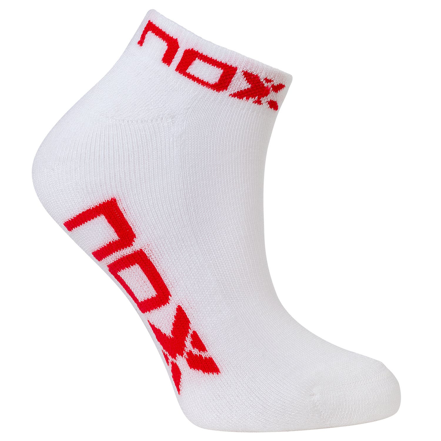 BAG 6 PCS. ANKLE SOCKS NOX WHITE LOGO RED WOMAN'S SOCKS
