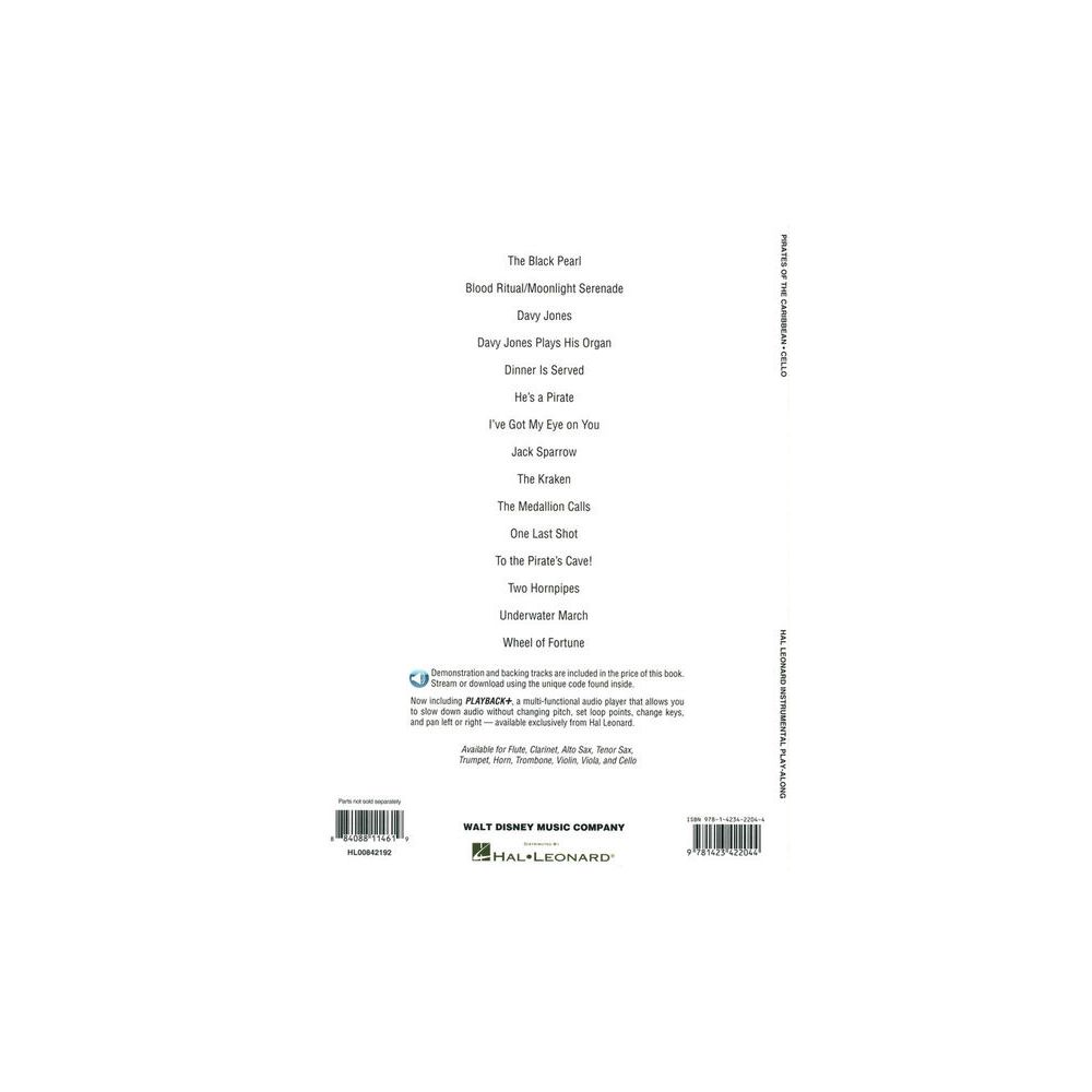 Hal Leonard Pirates Of The Caribbean Cello – Thomann Ireland