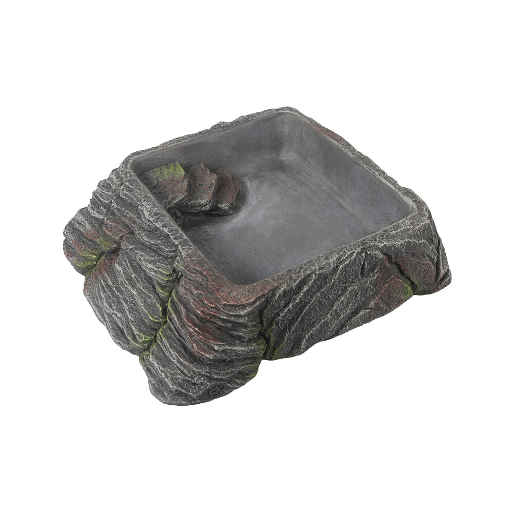 Terra Della Square Water Bowl Rock - XXL - 30,9 x 21,5 x 6,3 cm