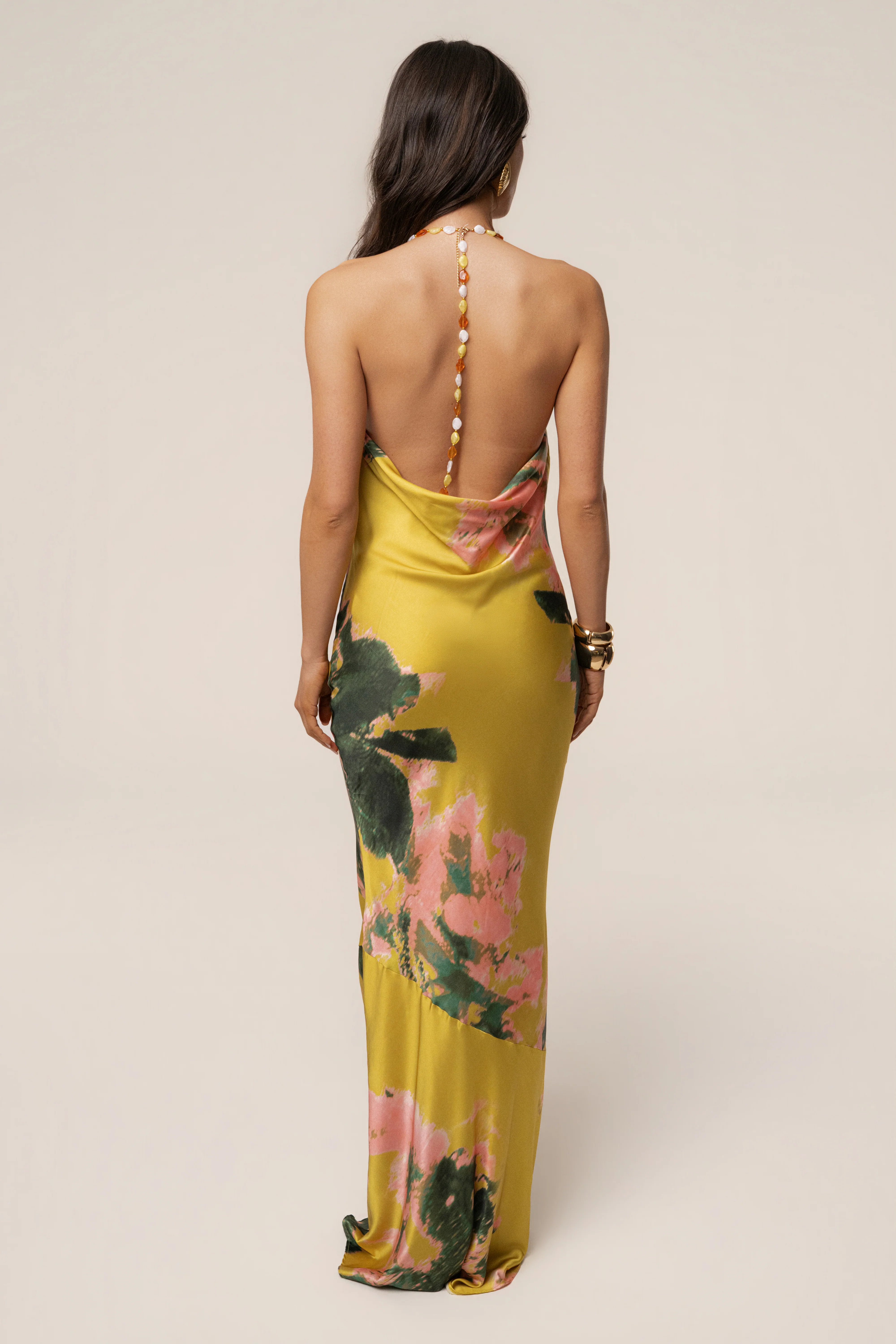 Yellow Print Bethani Maxi Dress