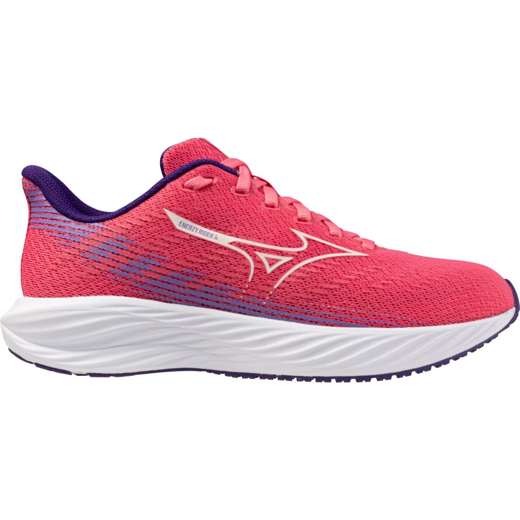 Mizuno Enerzy Rider Running Shoes Junior - Camellia Rose/MIZUNO Snow White/Violet Indigo