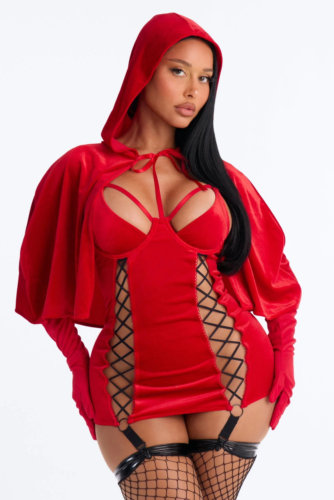 Wolf Bait 4 Piece Costume Set - Red