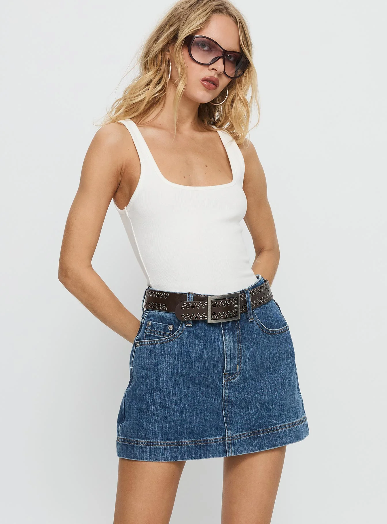 Gazelle Denim Skort Mid Wash