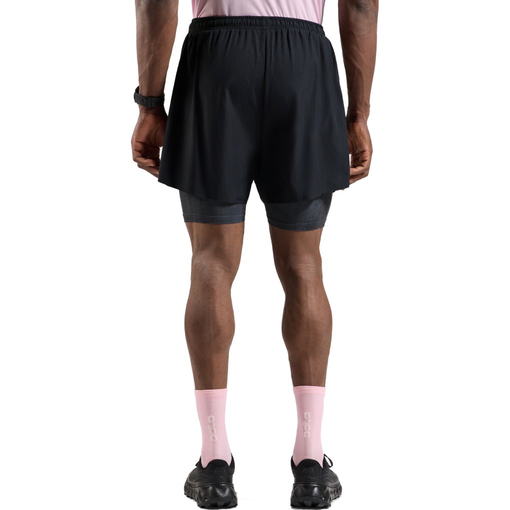 Odlo Zeroweight 5 Inch 2-in-1 Hyper Print Running Shorts 2.0 Men - black