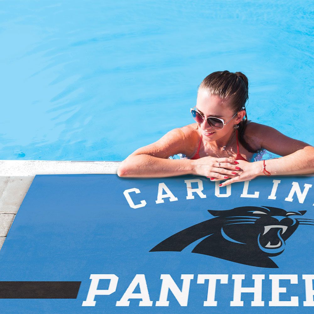 Carolina Panthers Horizontal Spectra NFL Beach Towel