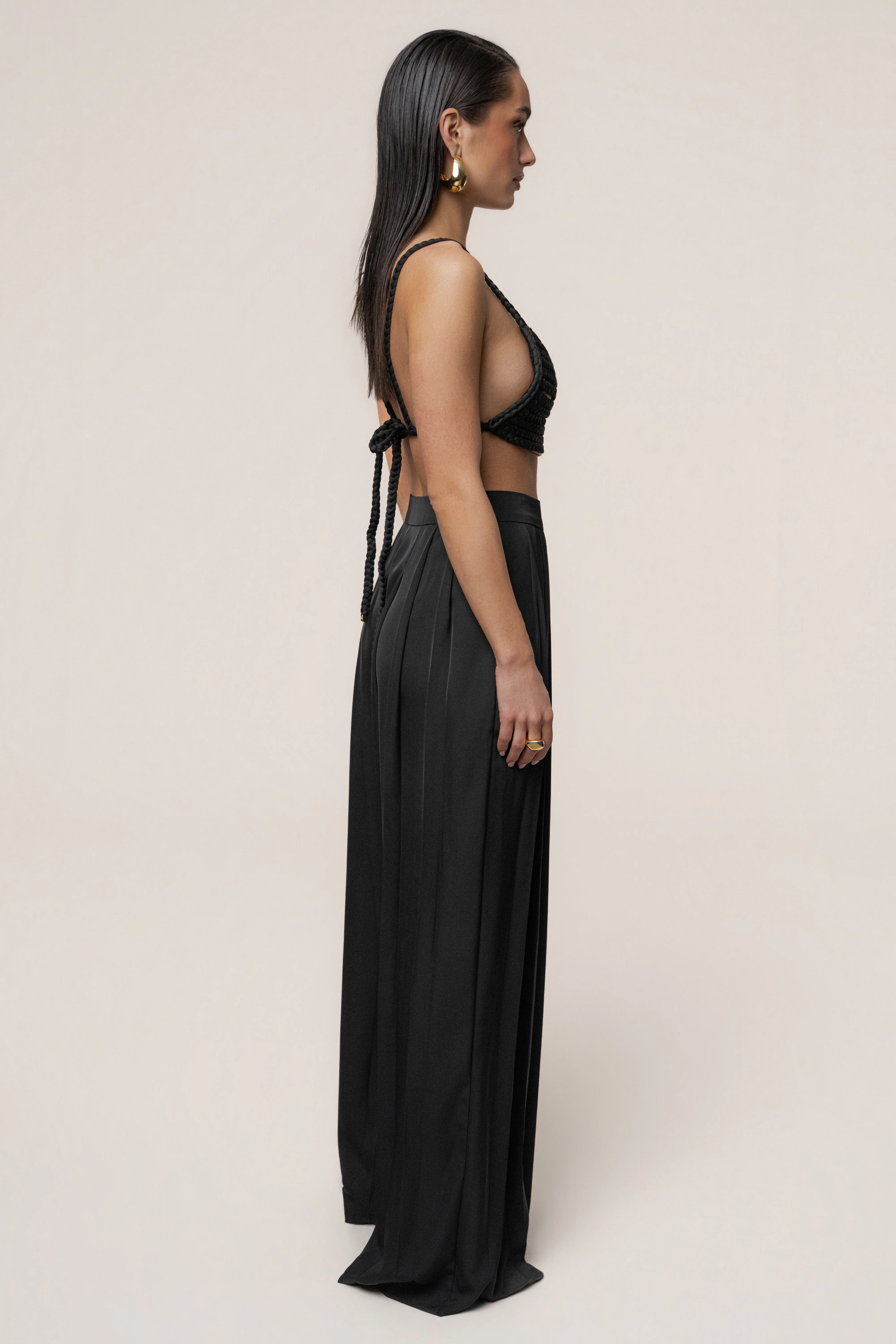 Black Sofie Braided Top