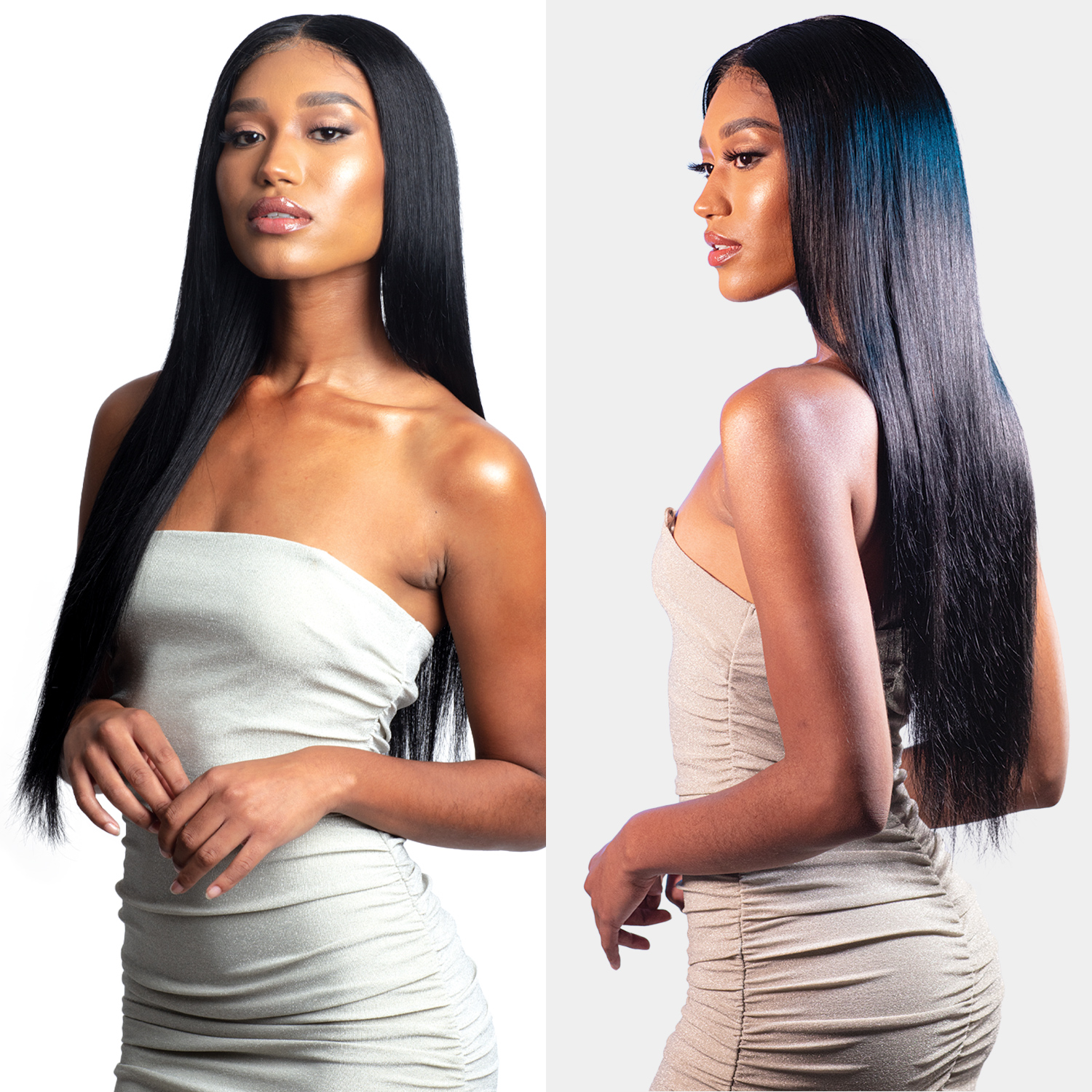 Shake-N-Go Virgin Remy Hair HD Lace Closure Glossy 2X6 Straight 12