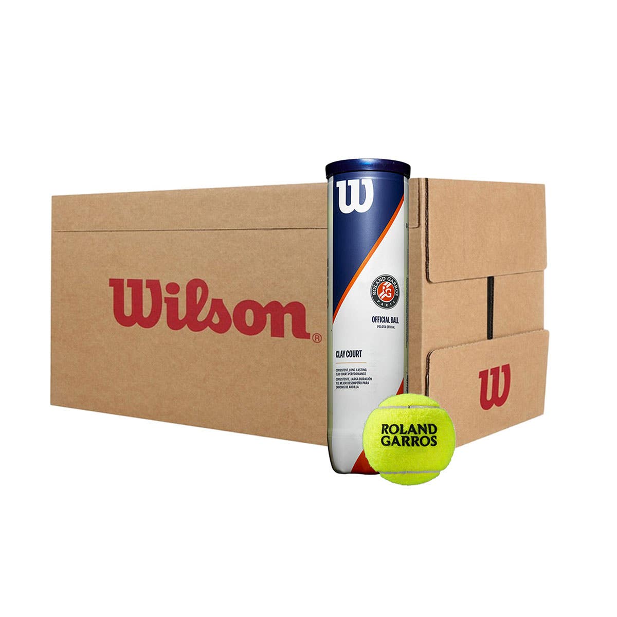 18-CAN CRATE OF 4 WILSON ROLAND GARROS CLAY COURT TENNIS BALLS WRT115000