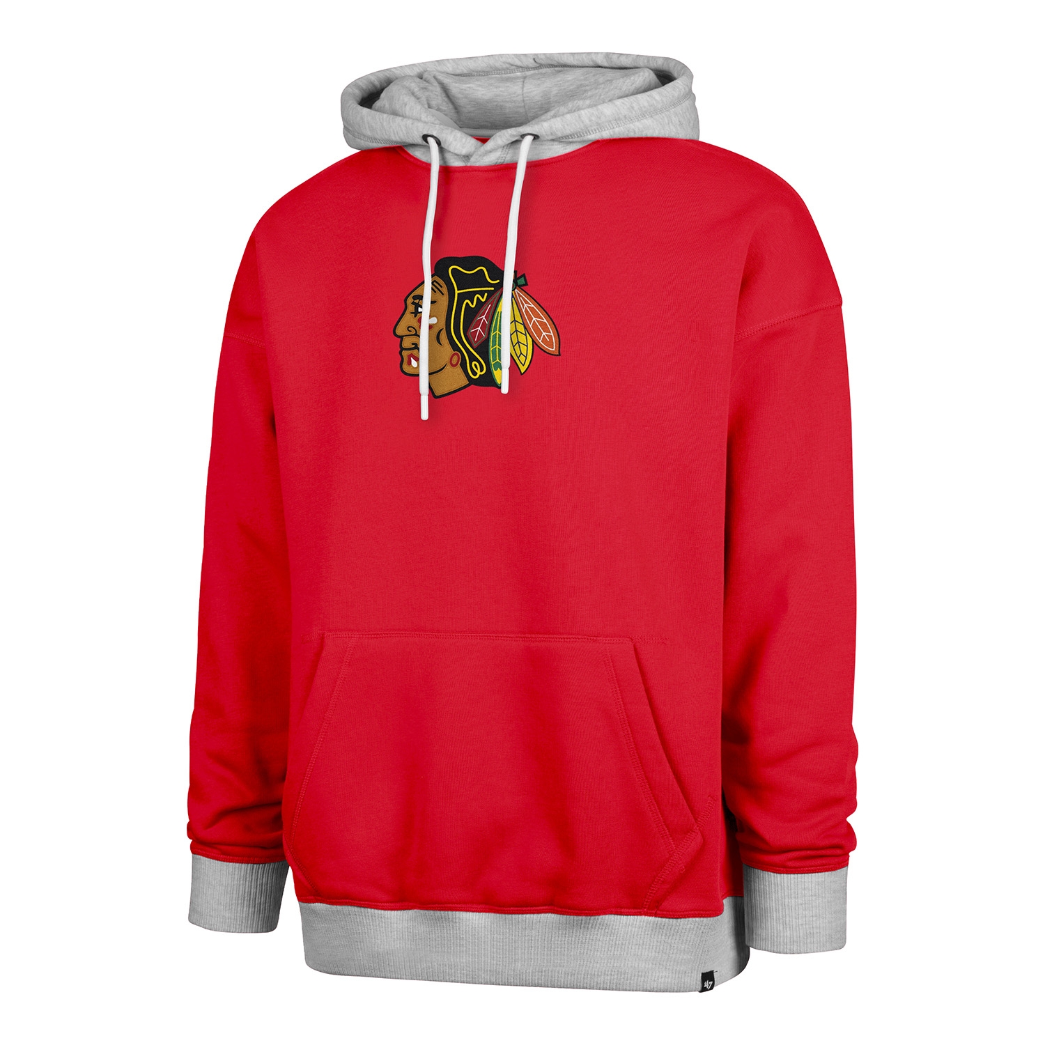 Chicago Blackhawks Patch '47 Drop Shoulder NHL Hoodie Red