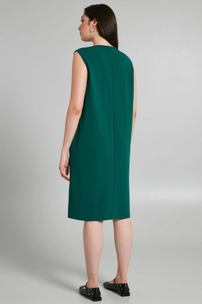 Crepe jersey dress - GREEN