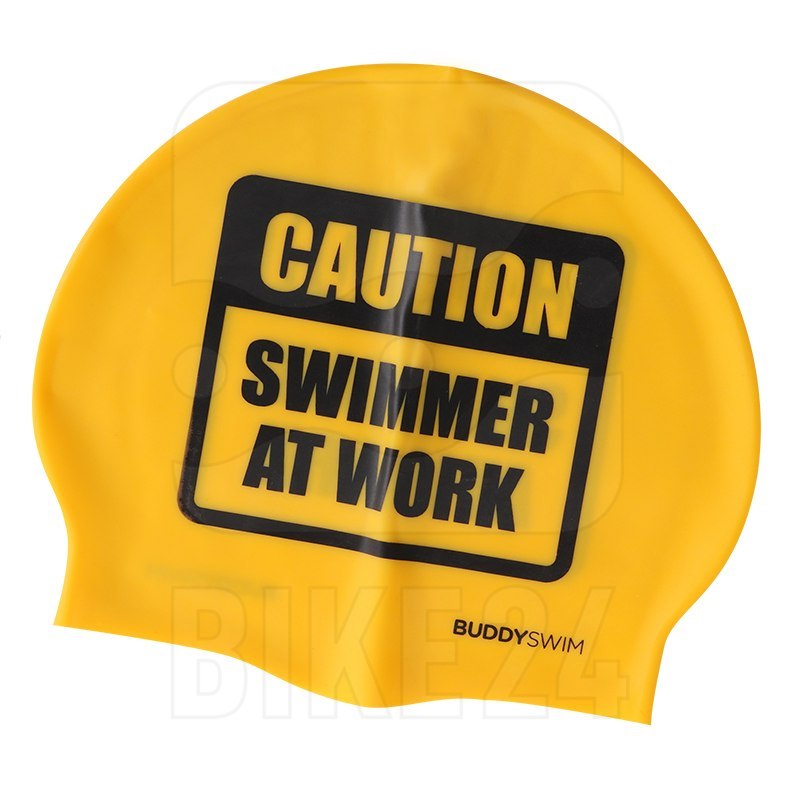 Buddyswim Boya Drybag 20lt + swim cap - yellow/caution swimmer at work