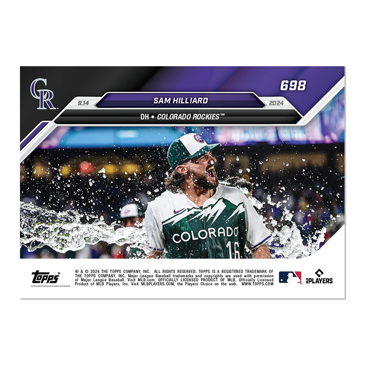 Sam Hilliard - 2024 MLB TOPPS NOW® Card 698