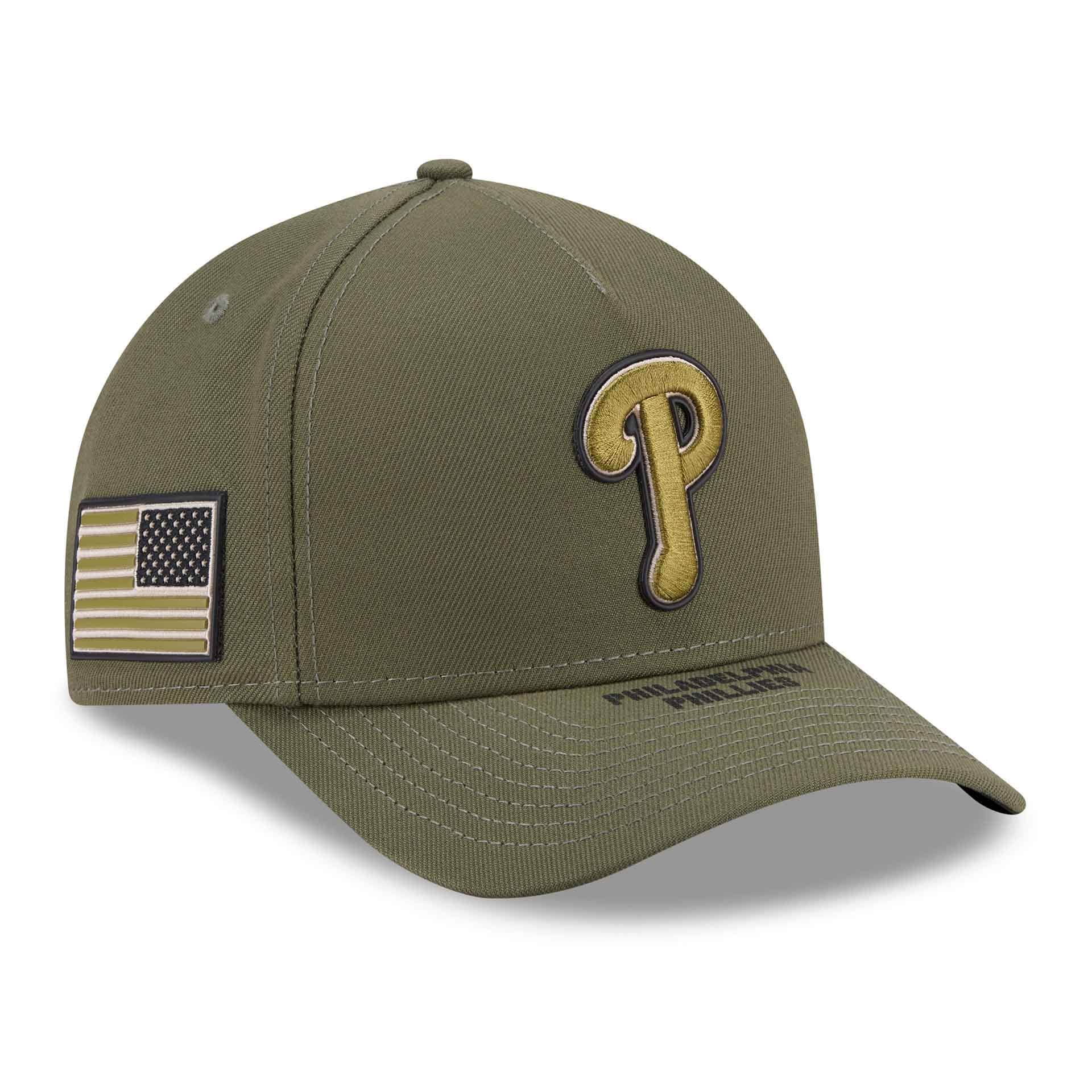 Philadelphia Phillies 2026 MLB Armed Forces 9FORTY M-Crown A-Frame Adjustable Cap Olive