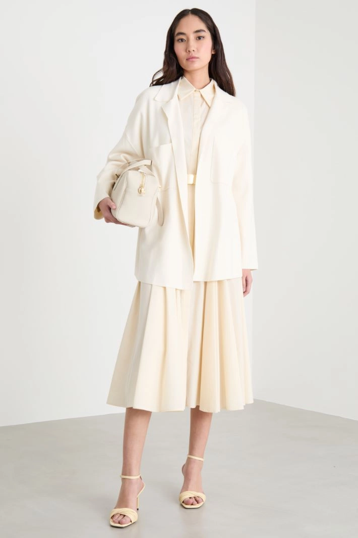 Belted cardigan - WHITE