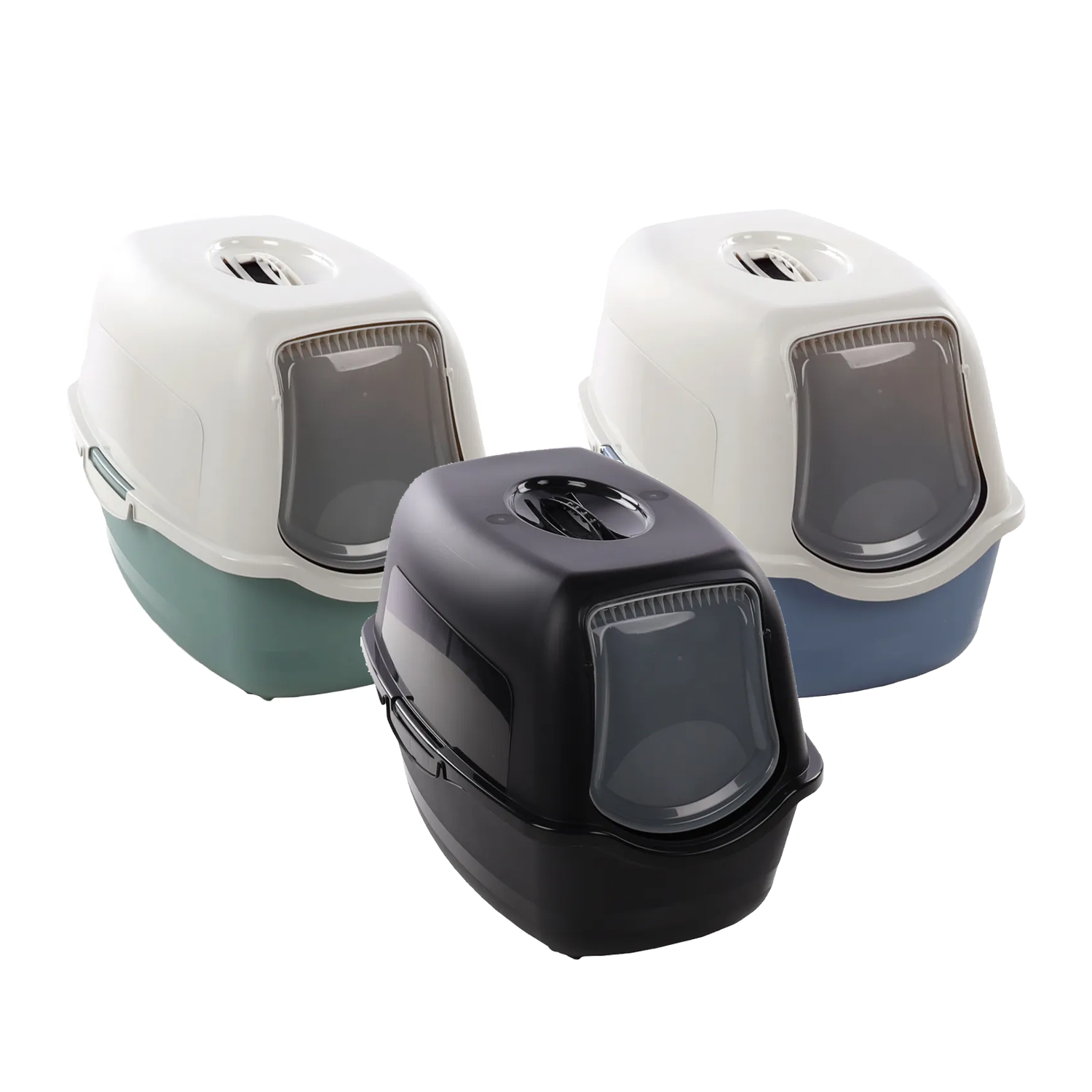 Flamingo Lexie Cat Litter Tray - Black