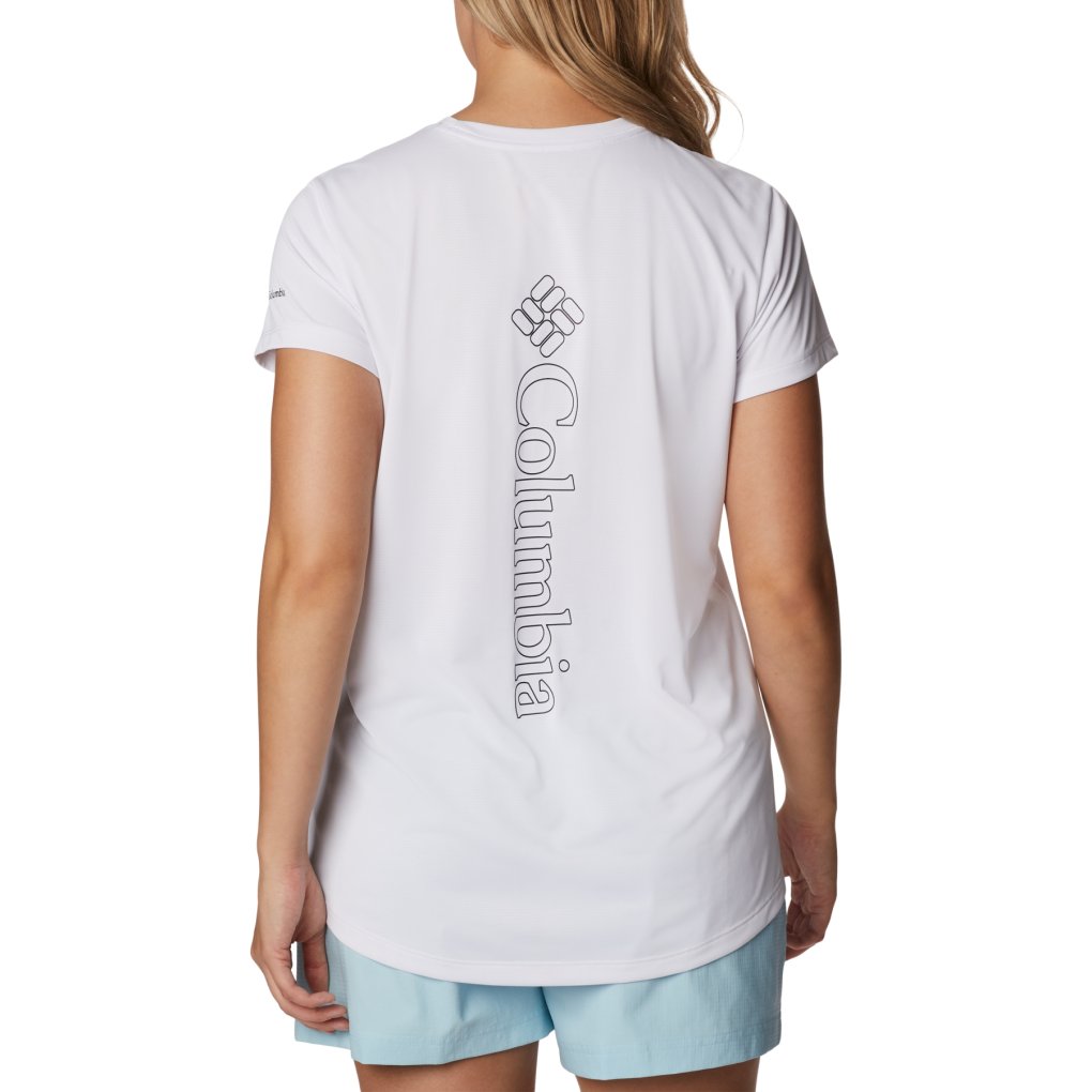 Columbia Hike Graphic T-Shirt Women - White/Vertical Outline CSC Graphic