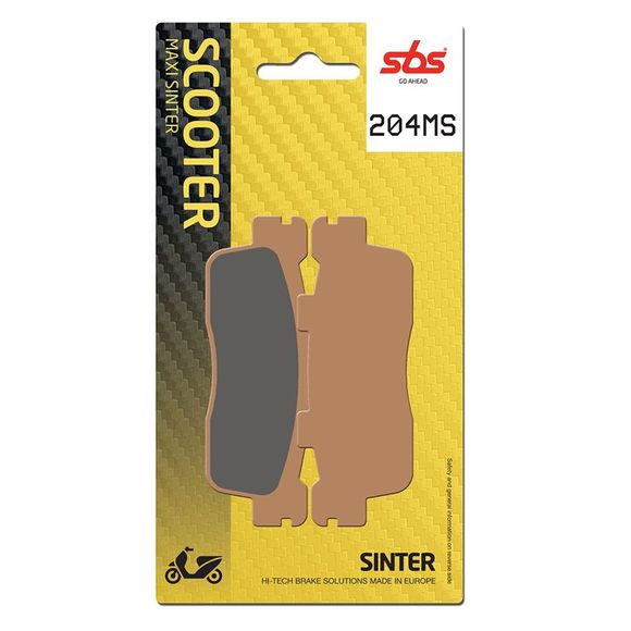 SBS 204MS Sintered Metal Rear Brake PadsRef: 204MS / 204100