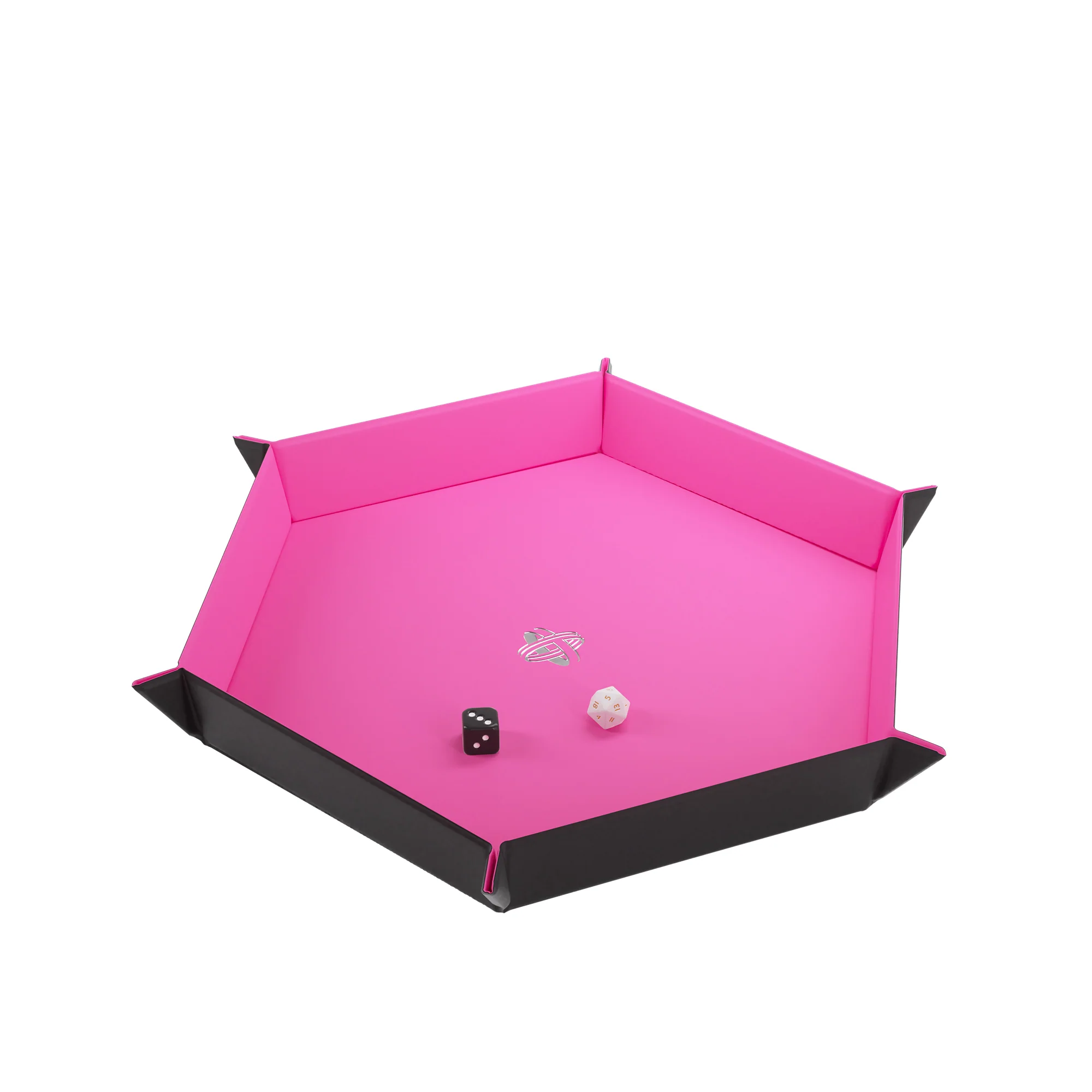 Magnetic Dice Tray Hexagonal Black/Pink