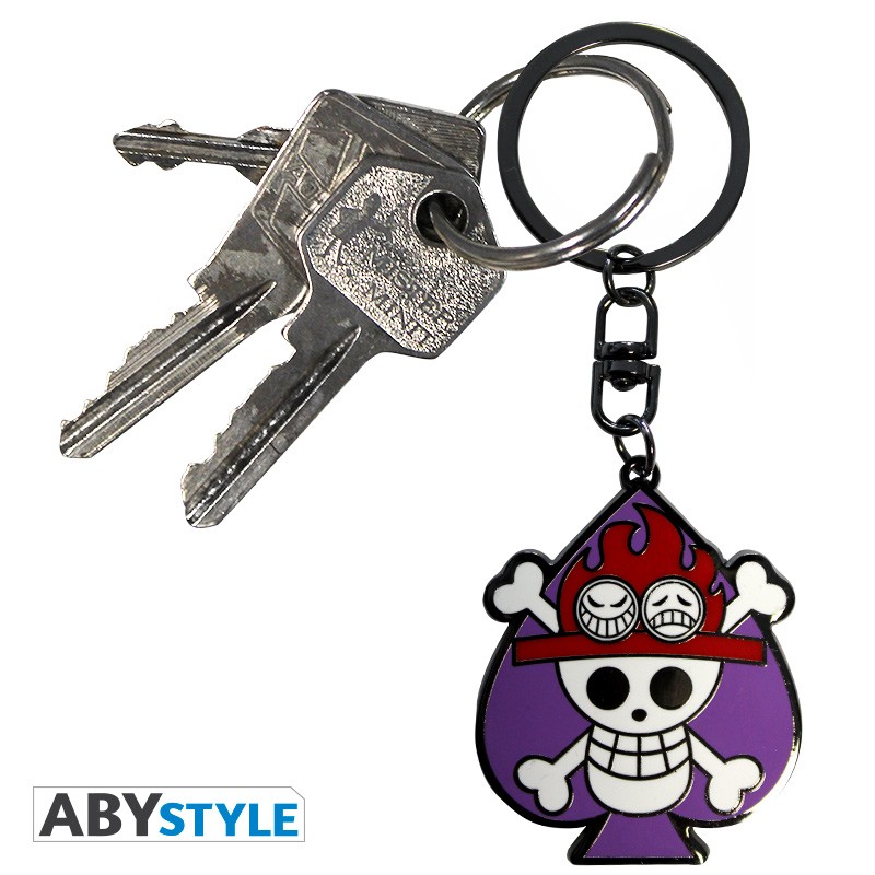 ONE PIECE Keychain Skull Ace