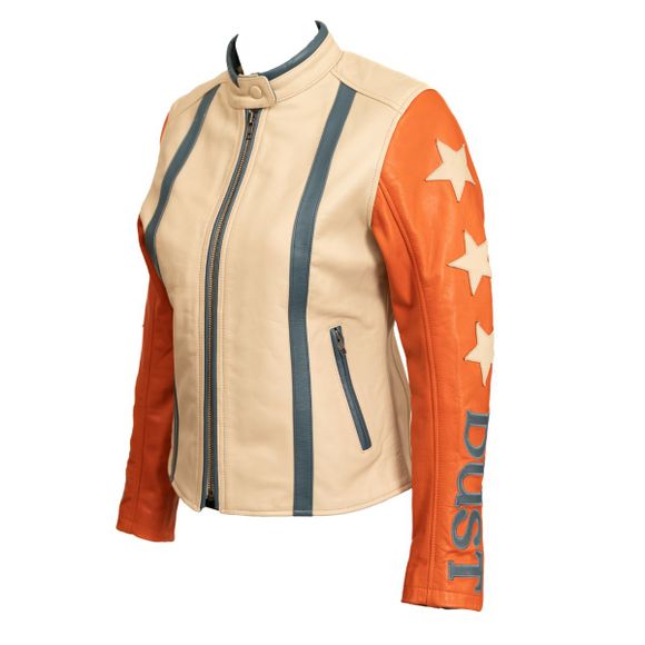 Blouson Moto Wildust STARS&STRIPES - Orange / BleuRef : WILD0021