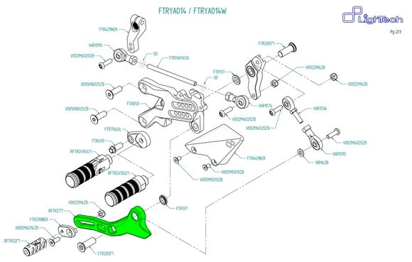 Lightch remote controls LighTech Set Rear speed levers FTRYA014 / FTRYA014W / FTRKA009R UniversalRef: LIG01162A / 1116417