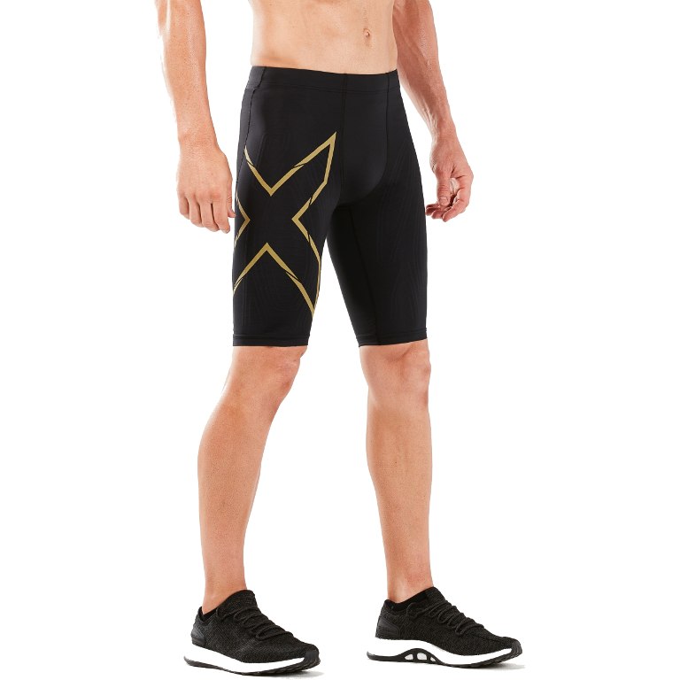 2XU Elite MCS Run Compression Shorts Men - black/gold reflective