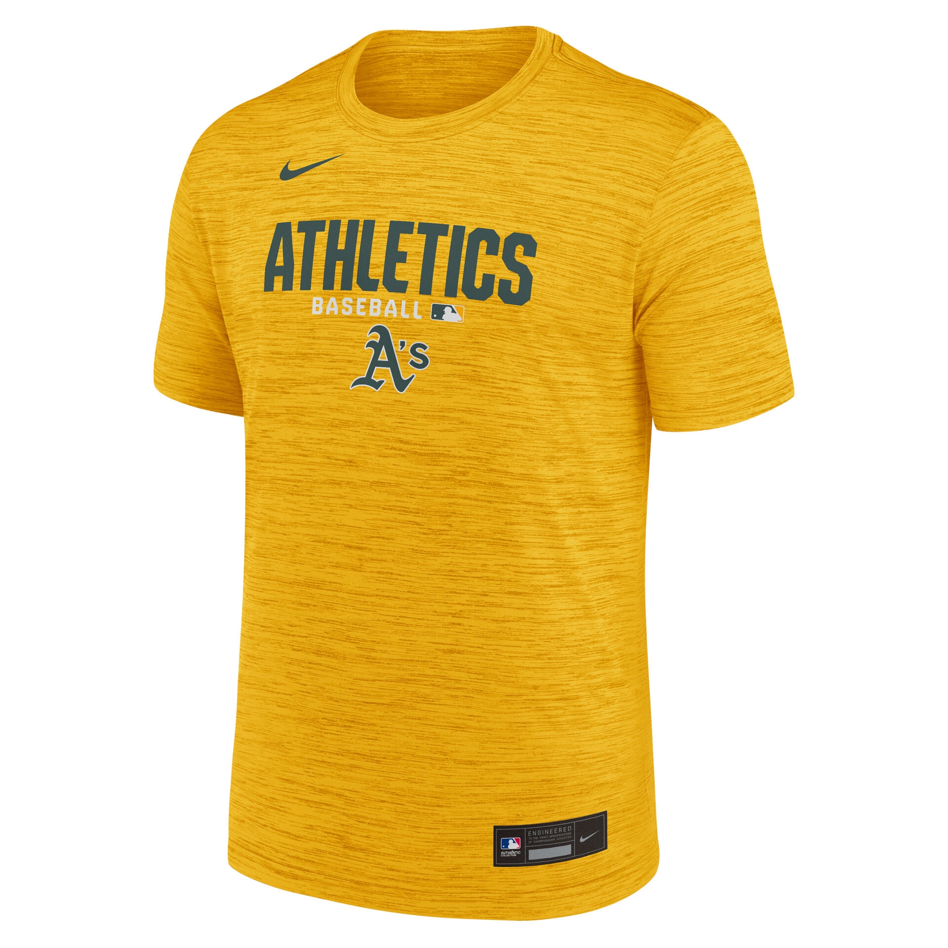 Athletics 2026 MLB Authentic Velocity T-Shirt Yellow