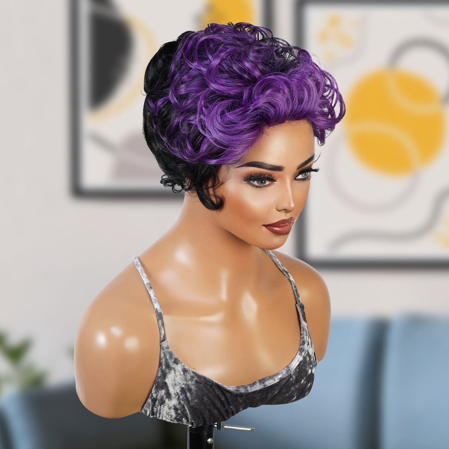 Curly Pixie Cut Wig Pazazz Celena-1