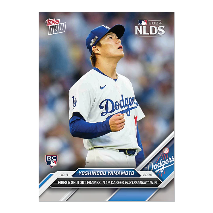 Yoshinobu Yamamoto - 2024 MLB Topps NOW® Card 826 - LOOK FOR RELICS!