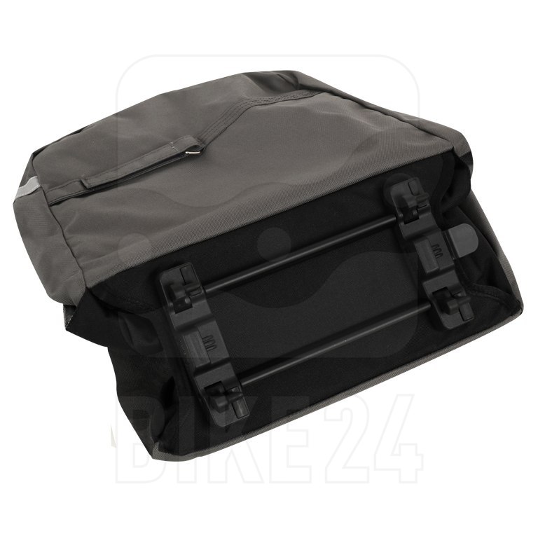 Racktime Vida Double Bag Pannier - 2x12L - Carbon Black | Stone Grey