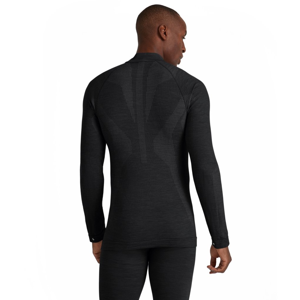 Falke Wool-Tech Zip Longsleeve Shirt Men - black 3000