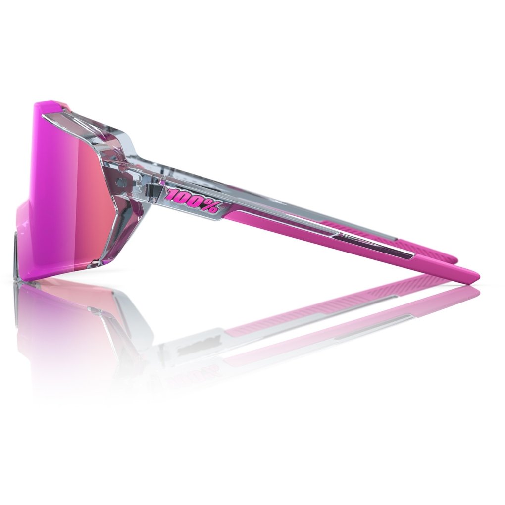 100% Korbin Glasses - Polished Translucent Grey - Purple Multilayer Mirror
