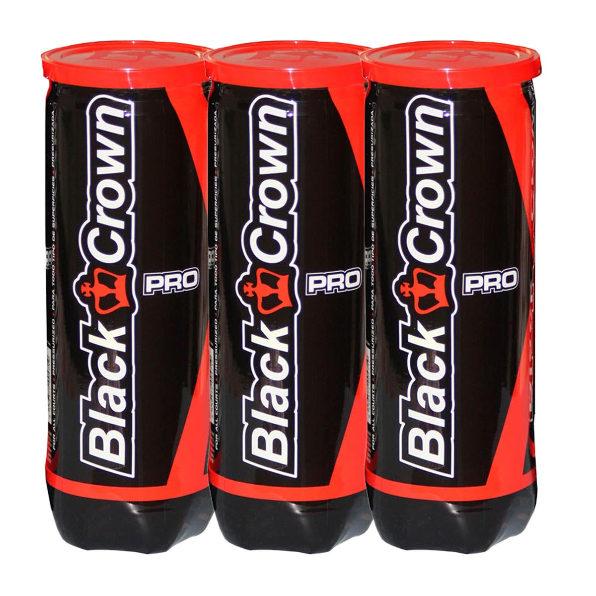 TRIPACK OF 3 BLACK CROWN PRO 3-BALL CANS