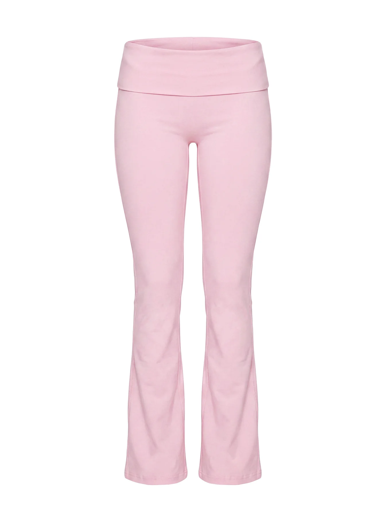 Pace Setter Active Foldover Waist Flared Leggings Pink