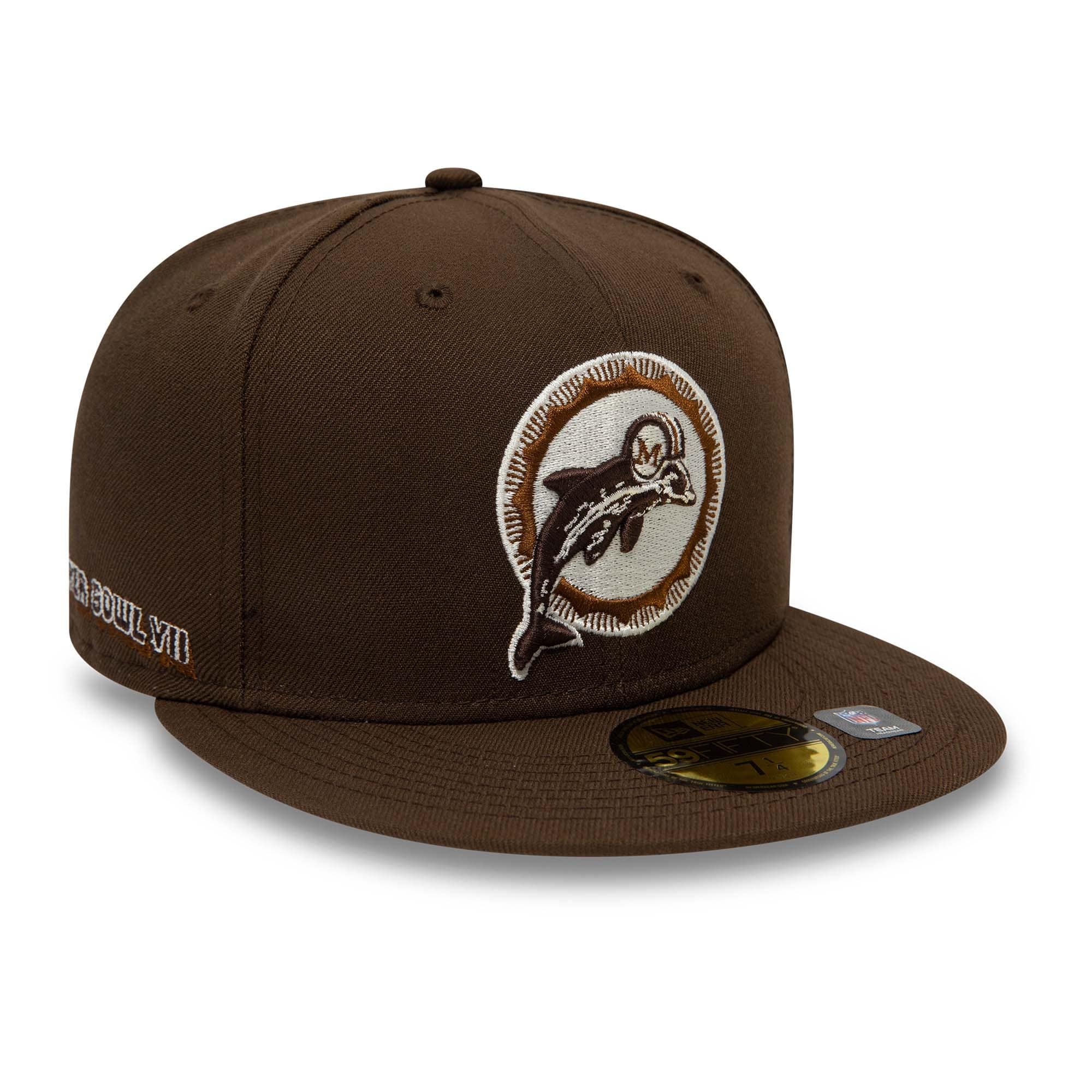 Miami Dolphins Walnut Super Bowl VII New Era 59FIFTY Fitted NFL Cap
